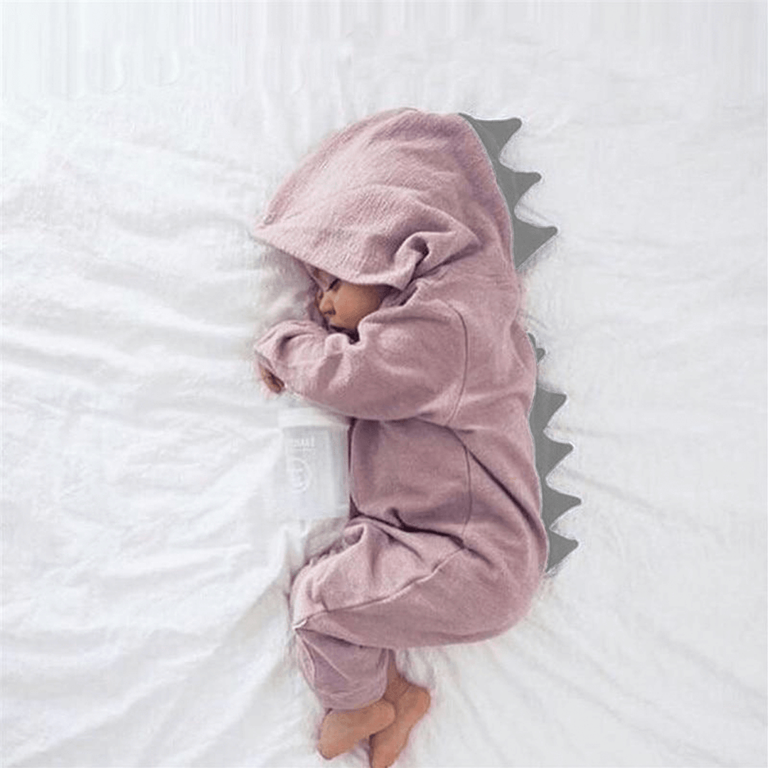 Baby Bodysuit med Dino Hætte - Hyggelig og Bedårende