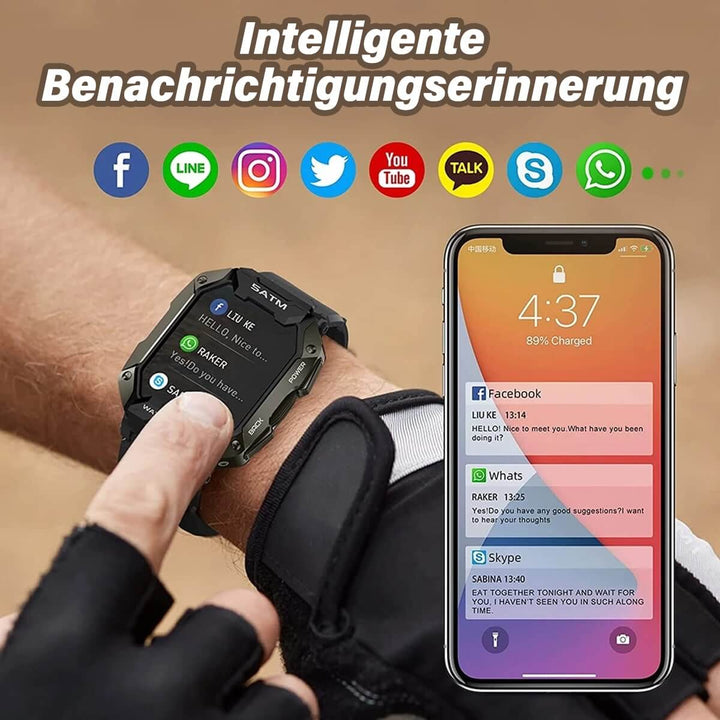 Robust Smartwatch med AMOLED-Display