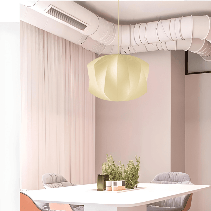 Moderne halvhængelampe i trædesign