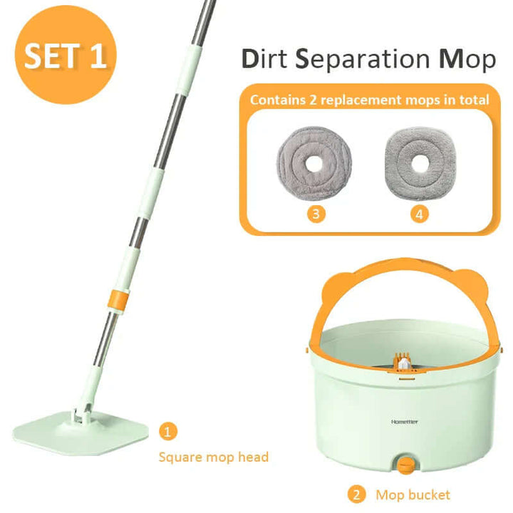 Roterende moppe med spand - SpinMop