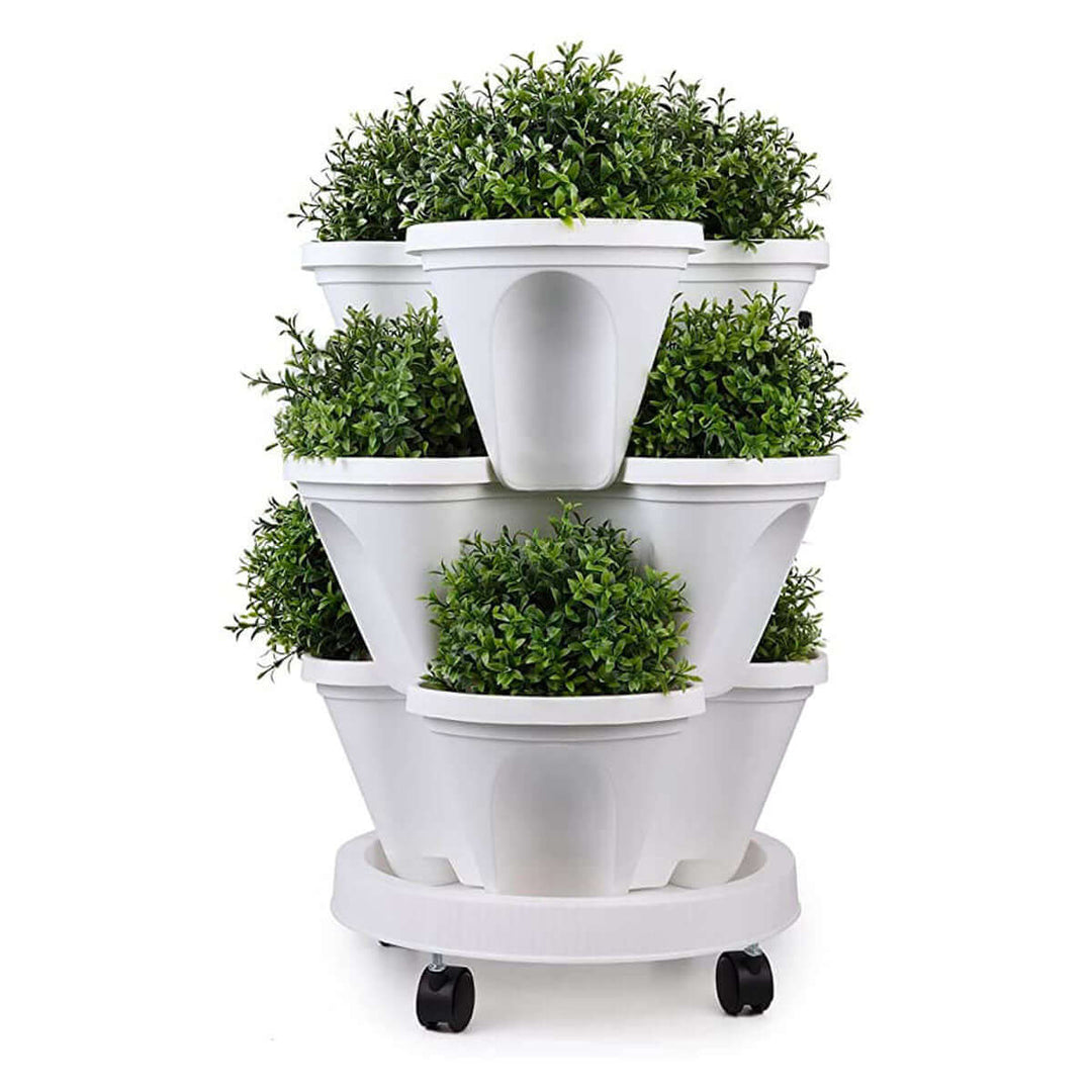 Stabelbare Plantekrukker, 4 Lag, Pladsbesparende