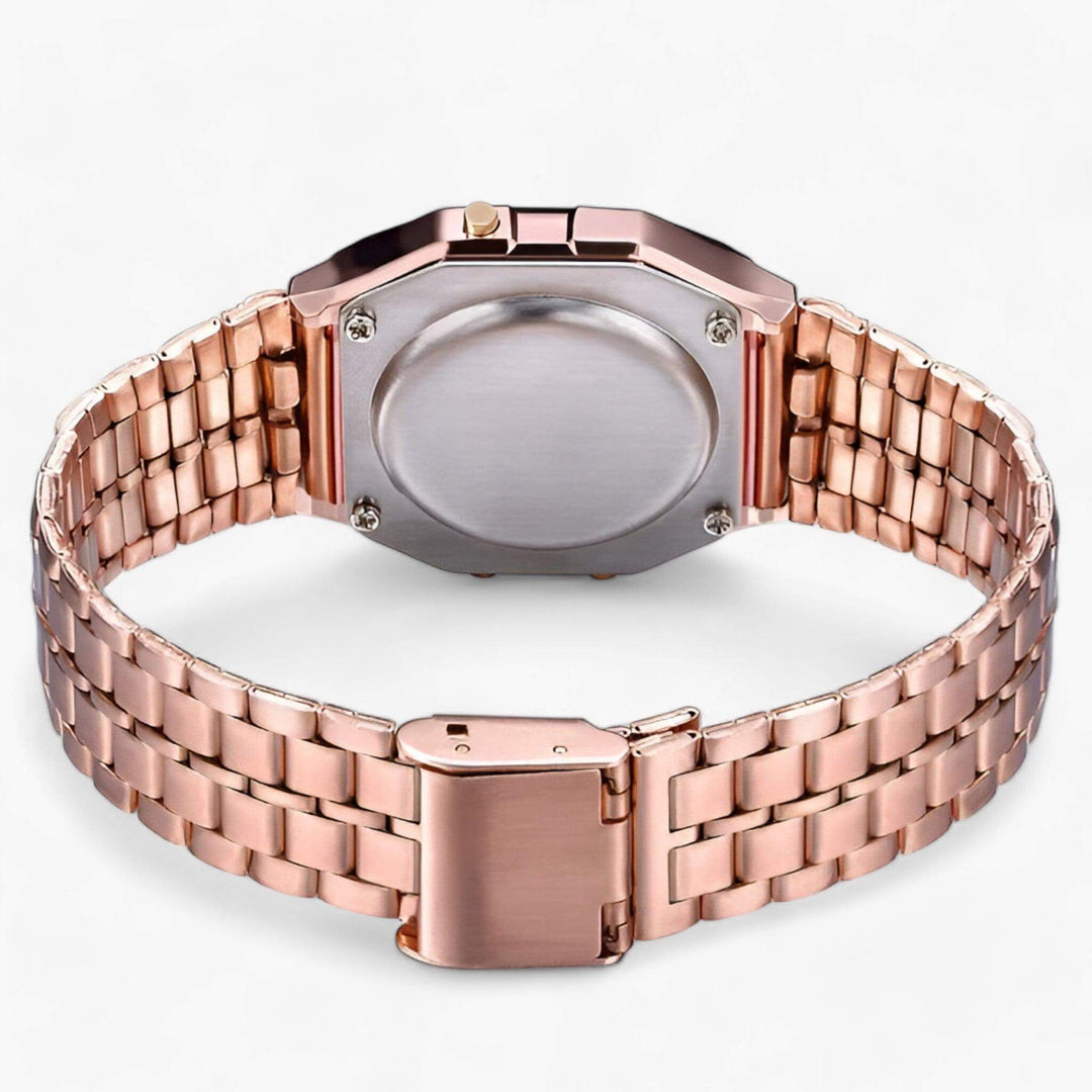 Unisex digitalt armbåndsur med kantet skive