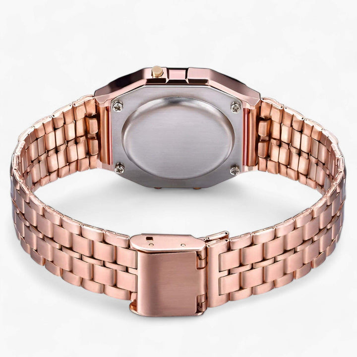 Unisex digitalt armbåndsur med kantet skive