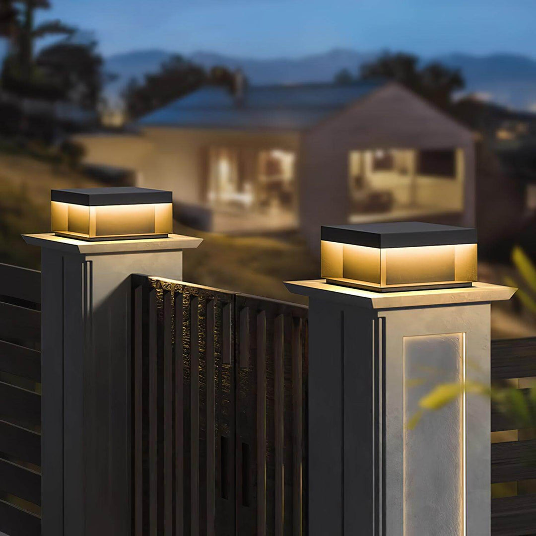 Solar udendørs pullertlampe - vejrbestandig