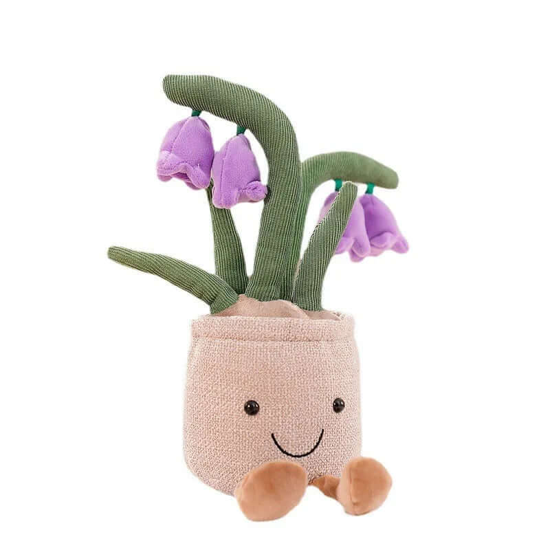 Hyggelig blomster plysfigur - blød pudeven