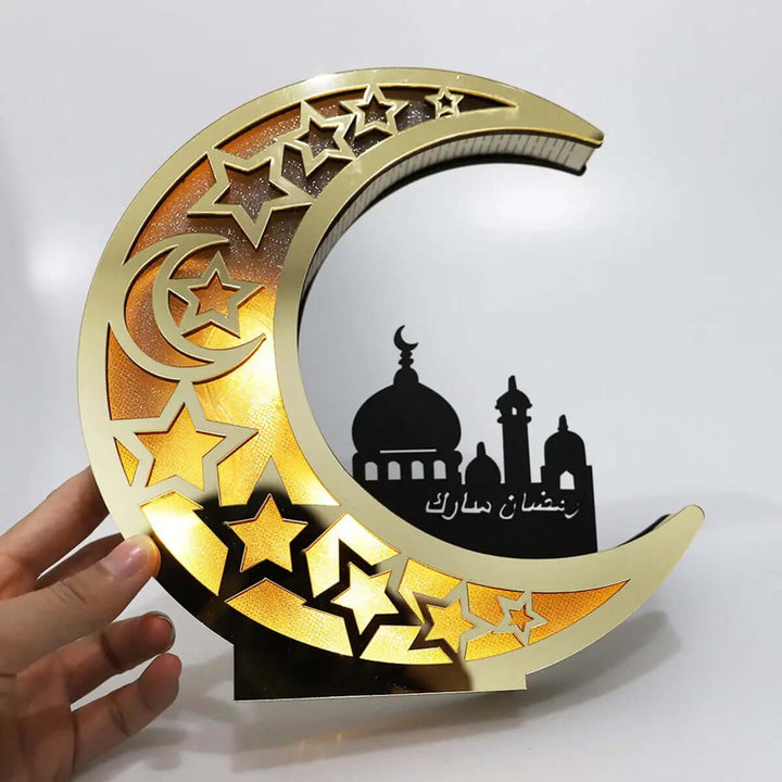 Måne LED-lampe til boligindretning Ramadan & Eid