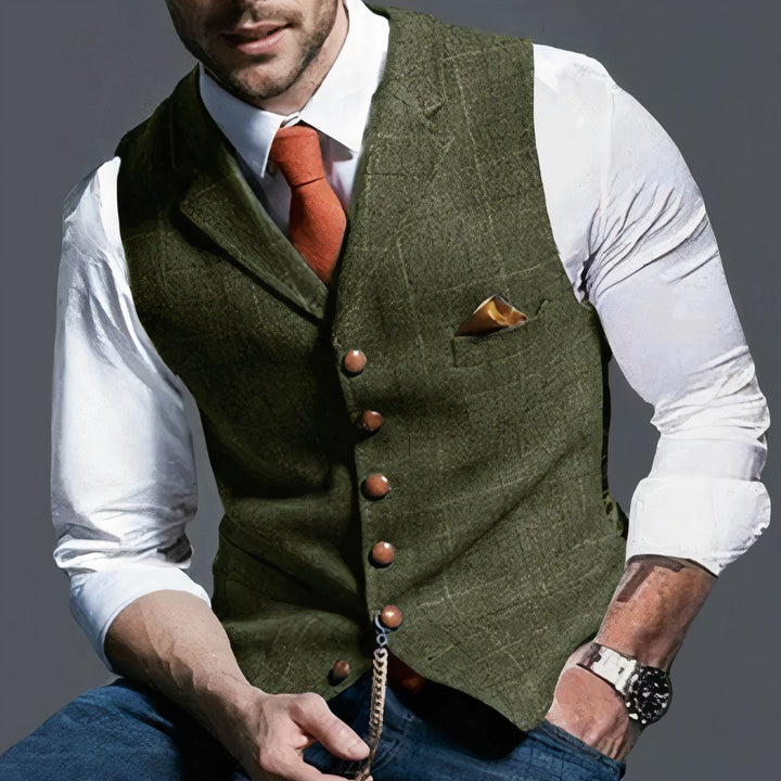 Komfortabel og stilfuld herrevest til hverdagsbrug, der tilføjer elegance til ethvert outfit.