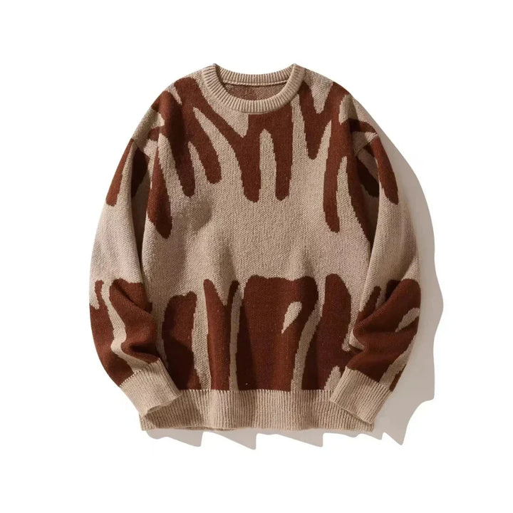 Ny mænds striktrøje: blød, langærmet pullover med rund hals. Komfortabel og alsidig til casual hverdagslook.
