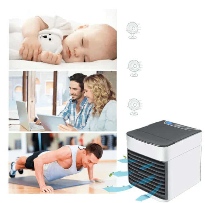 Bærbar Mini Aircondition 3-i-1 Luftkøler