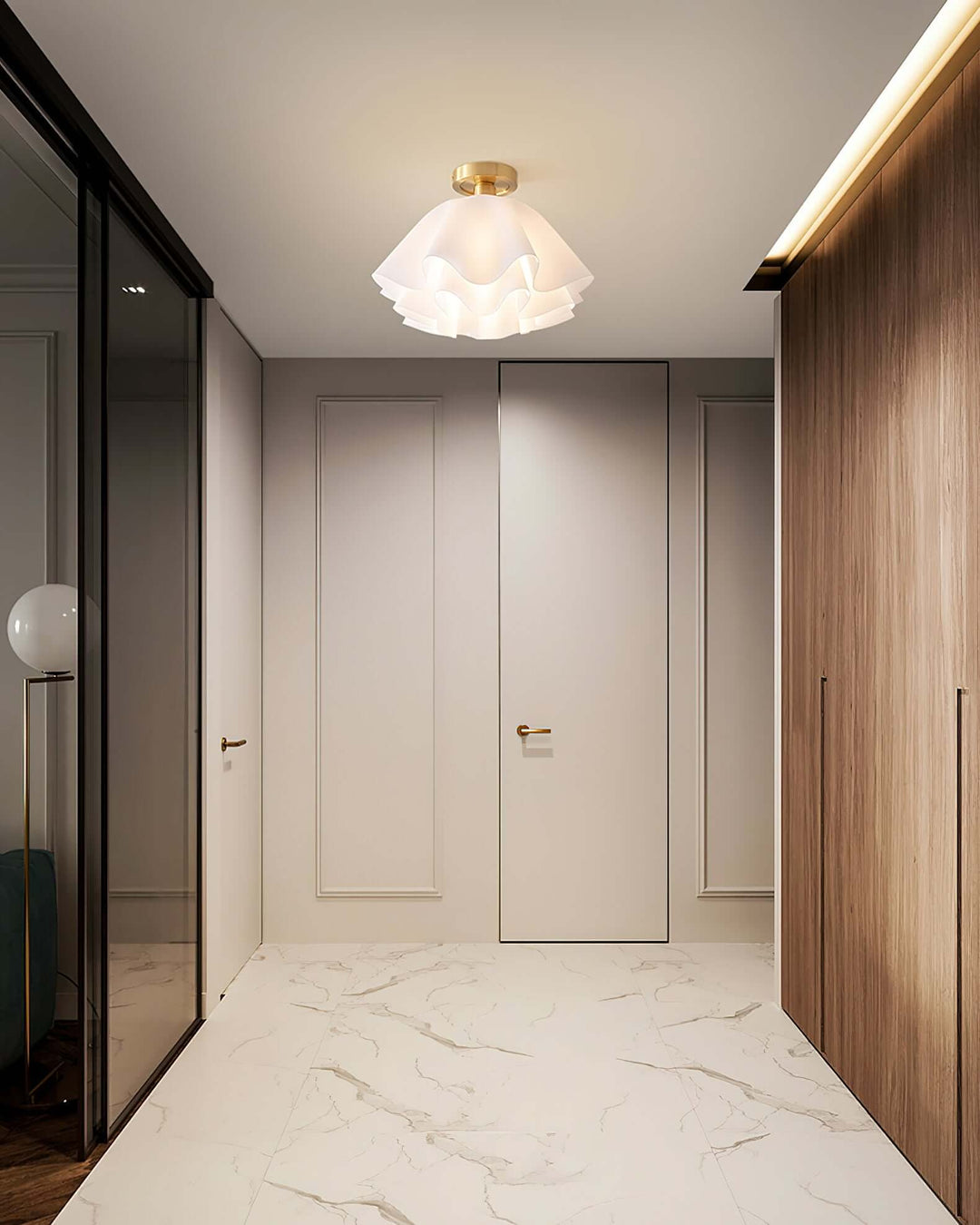 Moderne loft kobberloftslampe