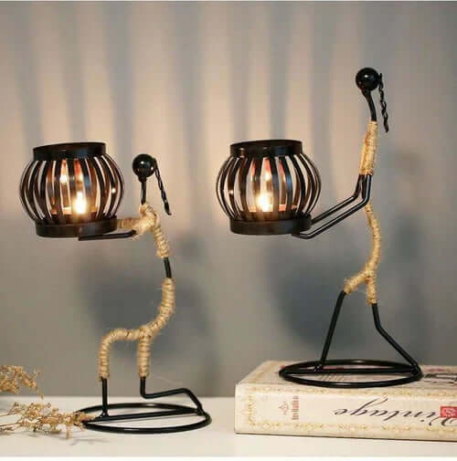 Retro Metal Lysestage Vintage | 24,5 cm