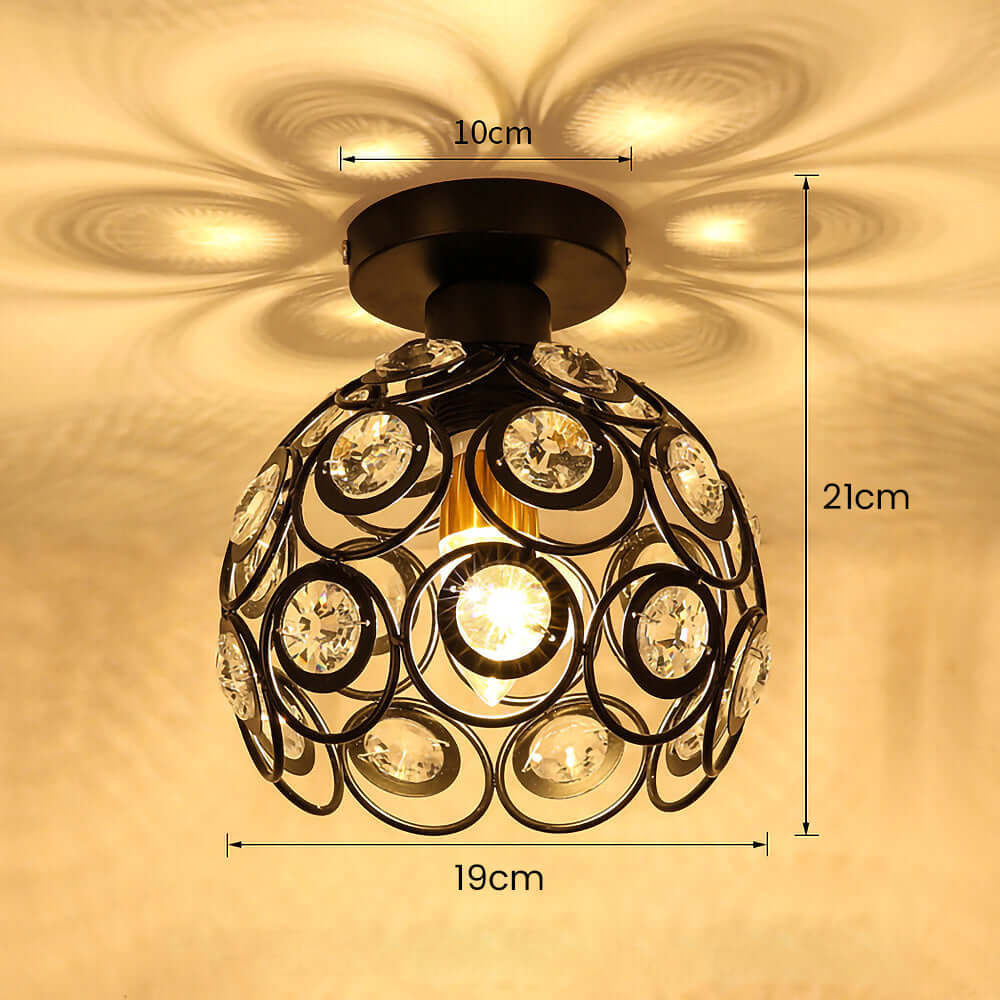 Luksuriøs kugleloftlampe i guld