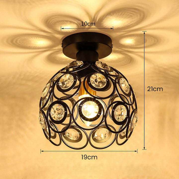 Luksuriøs kugleloftlampe i guld