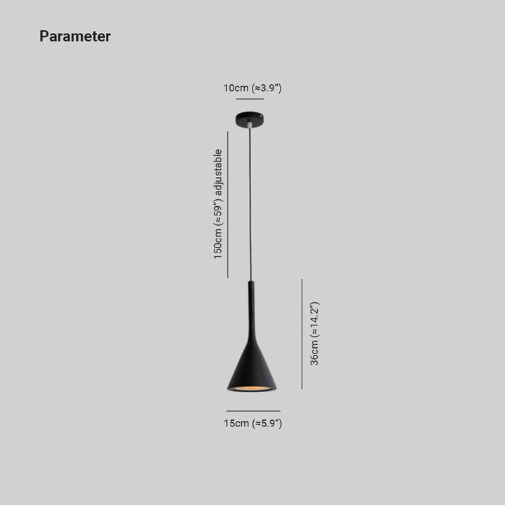 Moderne trekantet pendellampe - metal