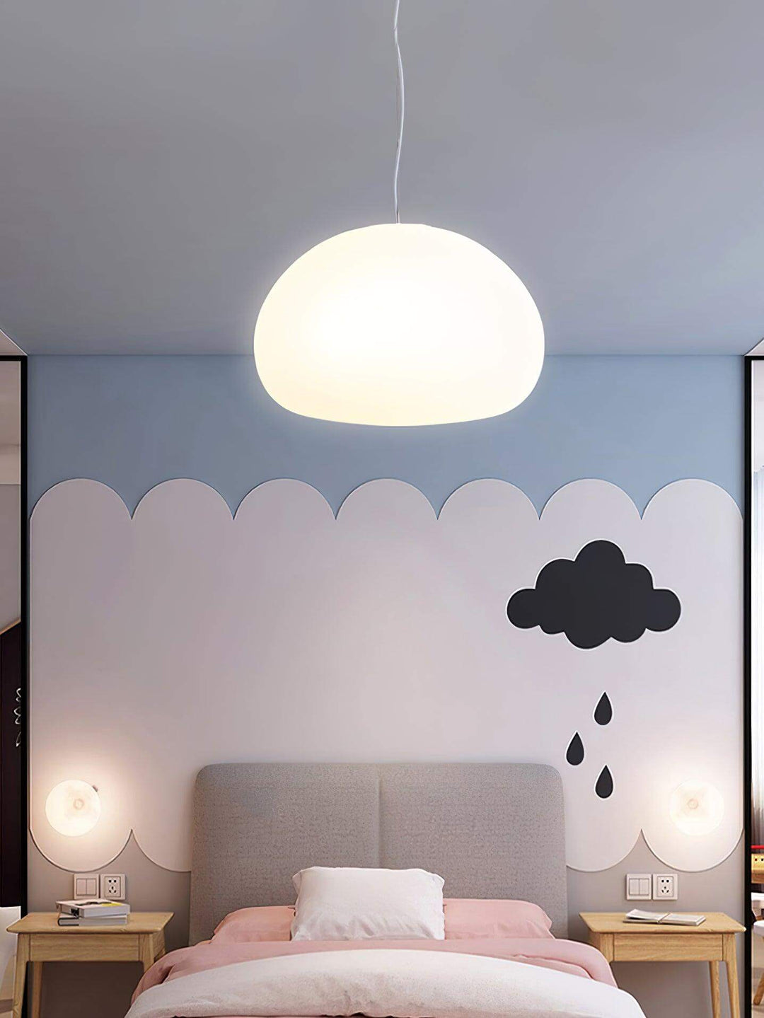 Moderne glas pendellampe til hyggelig belysning