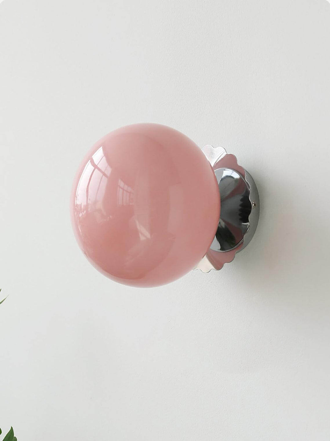 Moderne væglampe i rosa glas