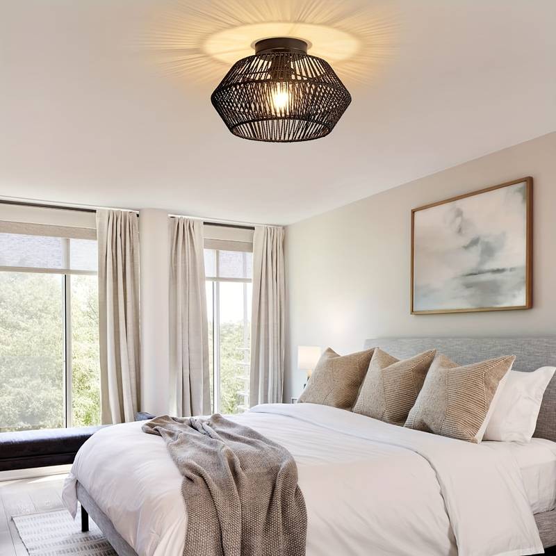 Boheme Loft Væglampe Håndlavet Rattan Designerlampe