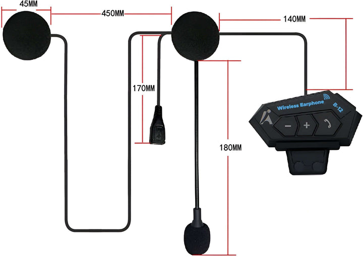 Trådløst Motorcykelhjelm Headset