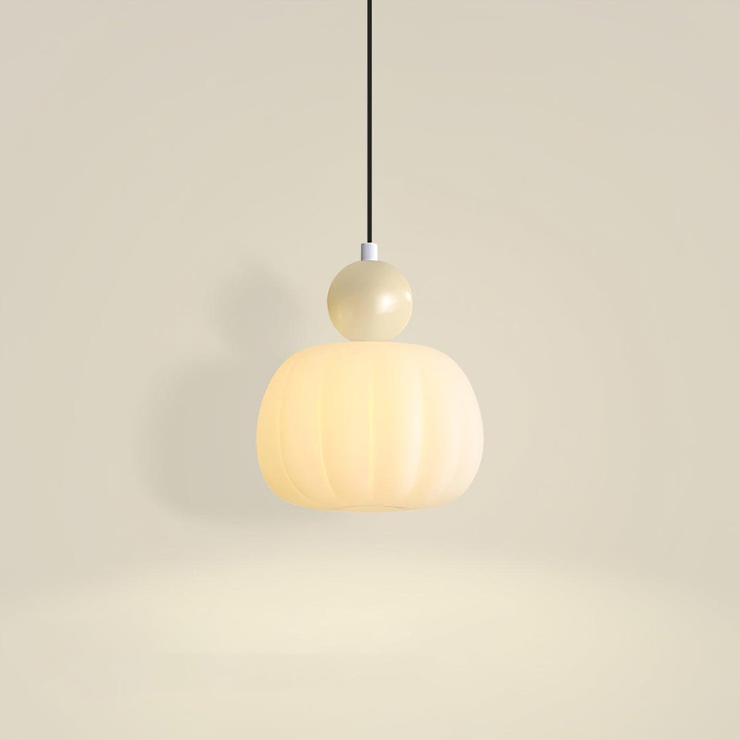 Elegant Græskar Pendellampe, 14 cm
