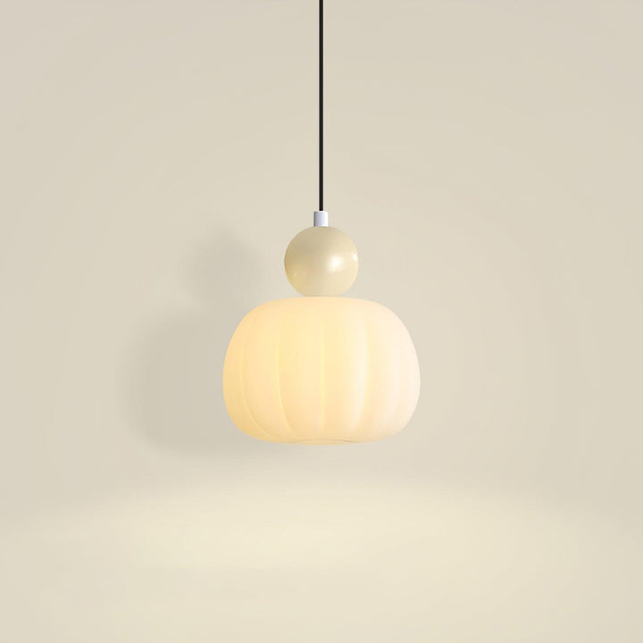 Elegant Græskar Pendellampe, 14 cm