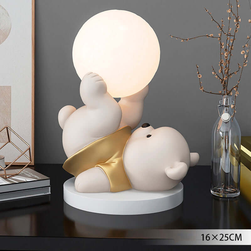 LED Nattelampe Teddybjørn Månelampe