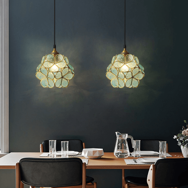 Moderne Nordisk Glas Blomsterpendel Lys