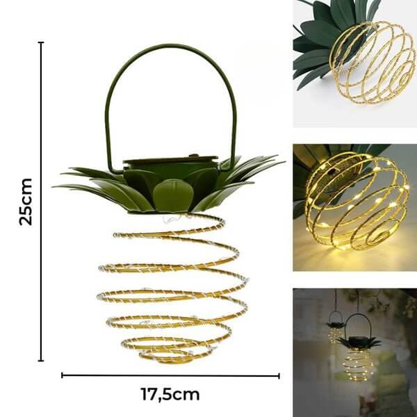 Solar Ananas Havelampe 28cm Udendørs Dekolampe