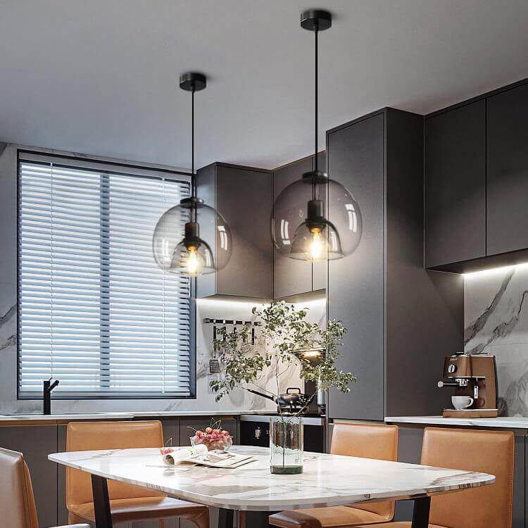 Mundblæst Glas Loftslampe
