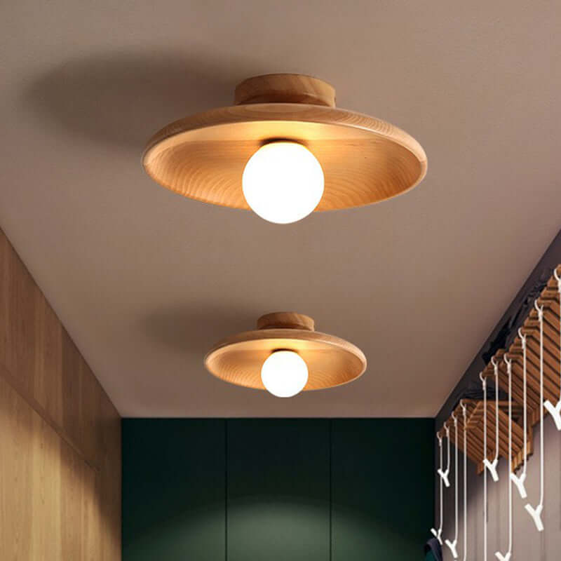 Moderne flad skål-loftlampe til hjemmet