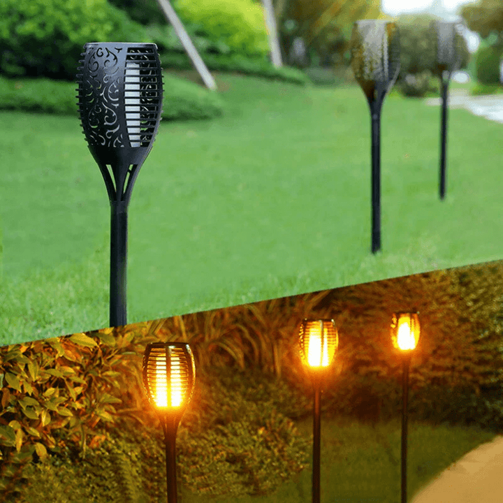 LED Havefakler Solardrevet Flimmerlys Udendørs Dekoration