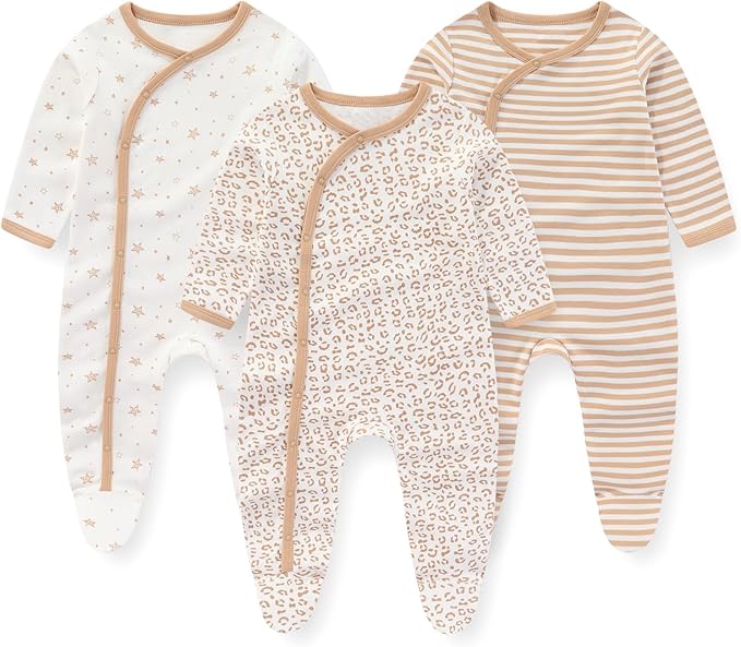 Unisex 3-pak bomulds sparkedragter til babyer