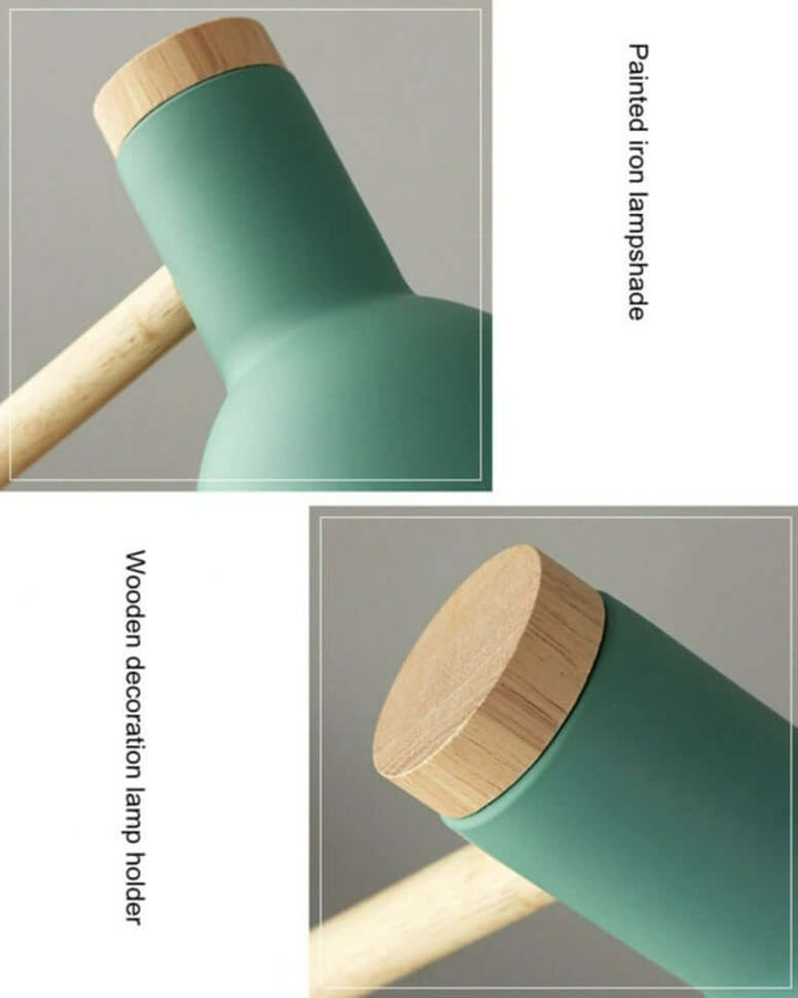 Justerbar Bordlampe i Træ - Skandinavisk Design
