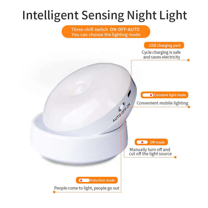 Bevægelsesaktiveret LED Natlys med Sensor