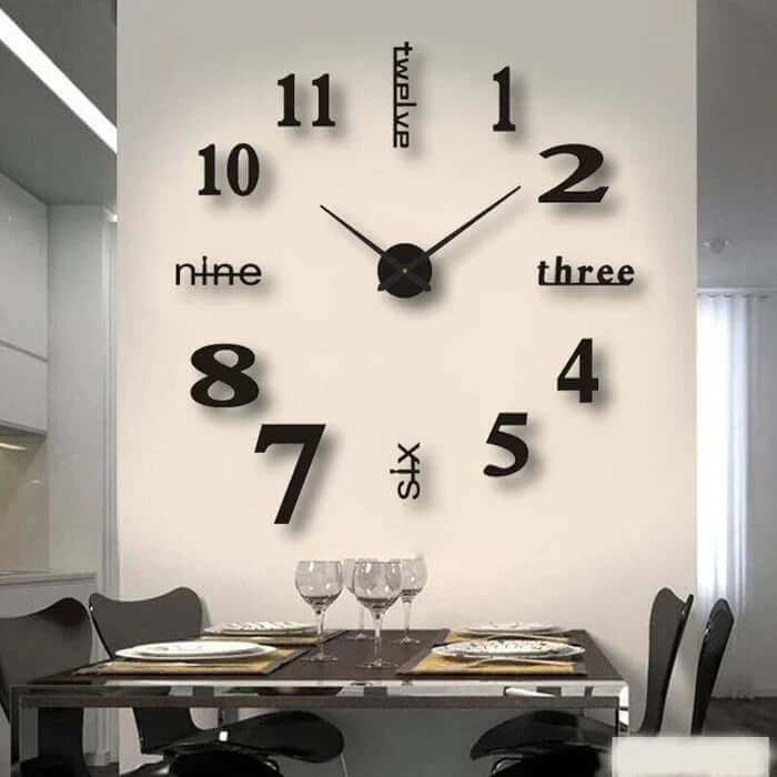 Moderne Design Vægur med Stille Urværk