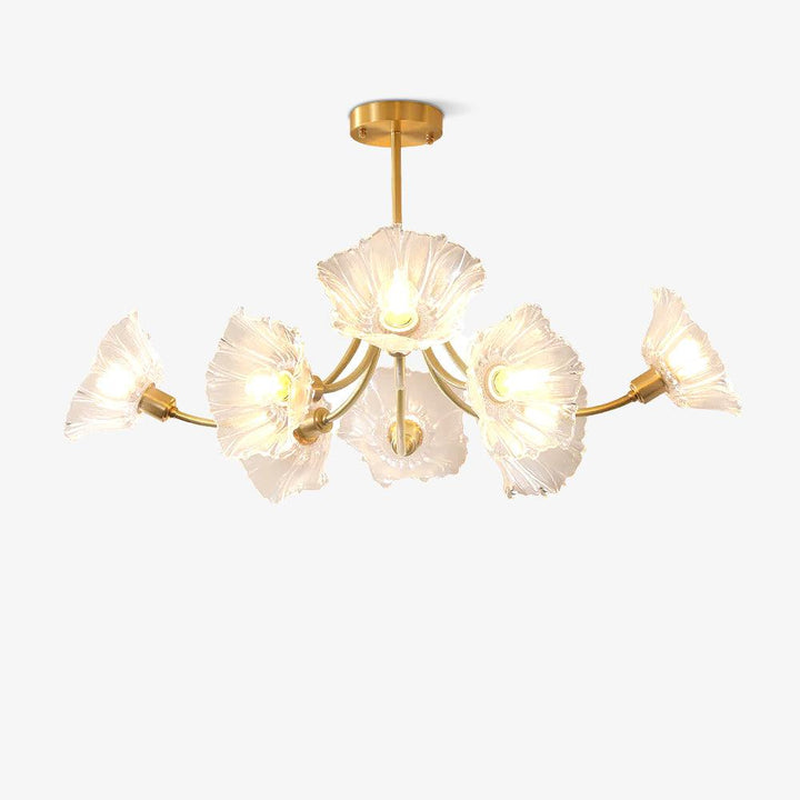 Elegant og Moderne Blomsterglas Lysekrone