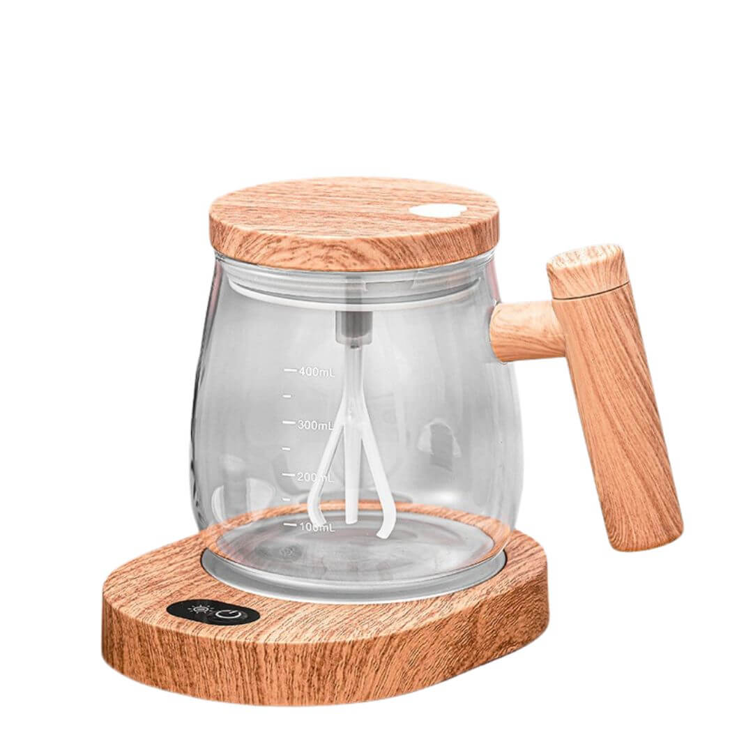 Håndmixer Kop af Træ - 2-i-1 Smoothie Blender