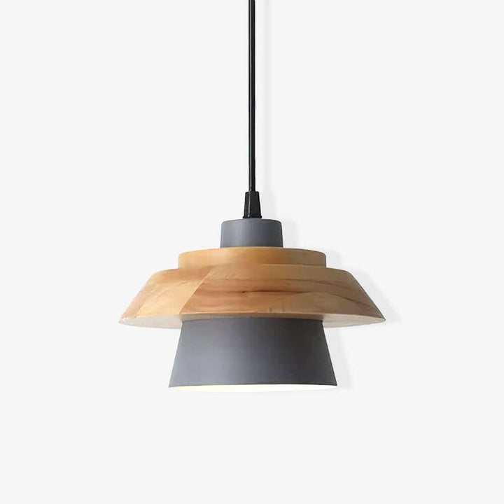Træ og Sten Pendel Designer Lampe