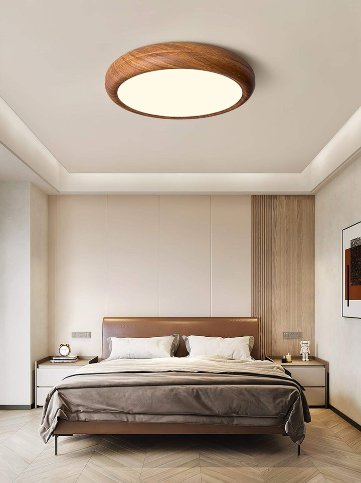 LED Loft Rund Loftlampe i Trælook