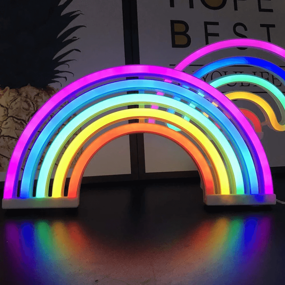 LED Regnbue Natlys Stemningslampe
