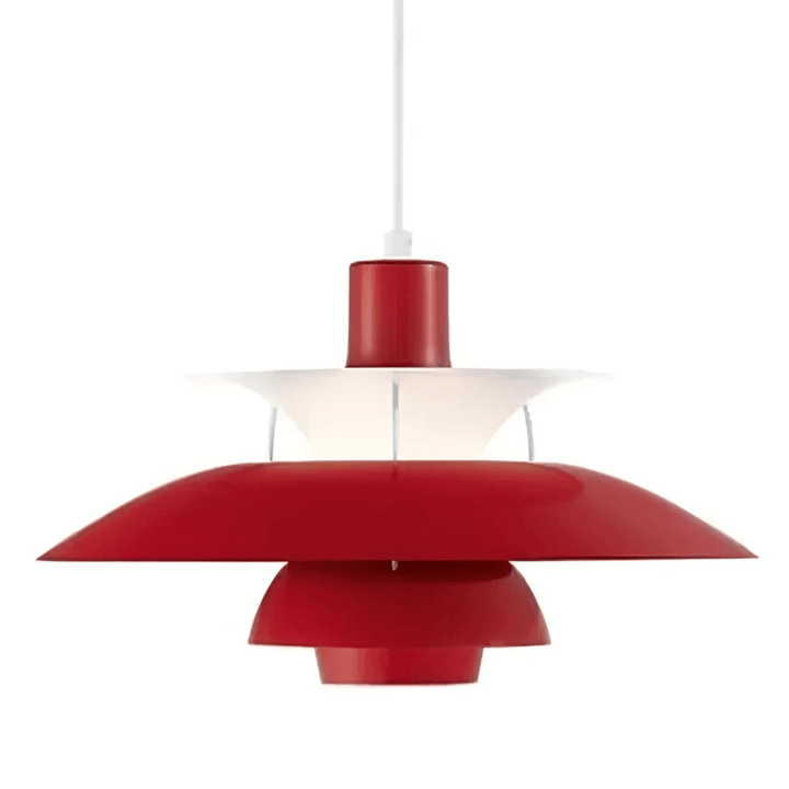 Moderne farverig LED pendellampe i metal