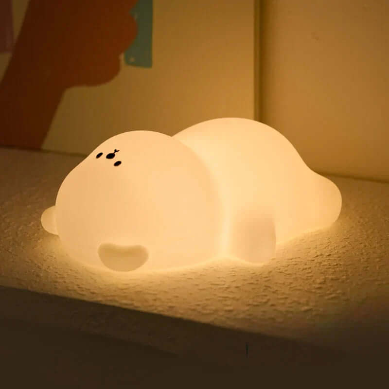 Børnebamse-natlampe - Blødt putte-lys