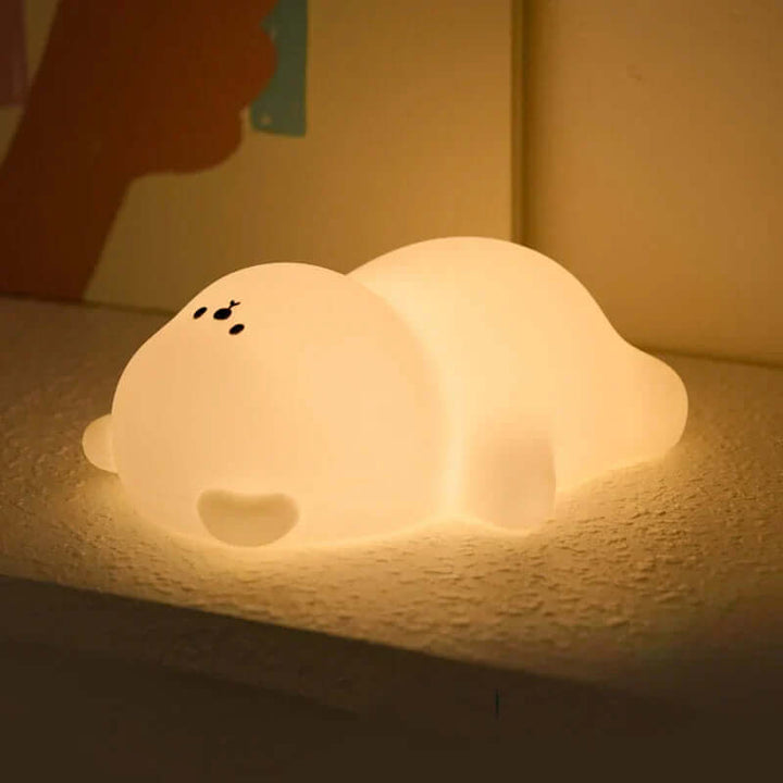 Børnebamse-natlampe - Blødt putte-lys