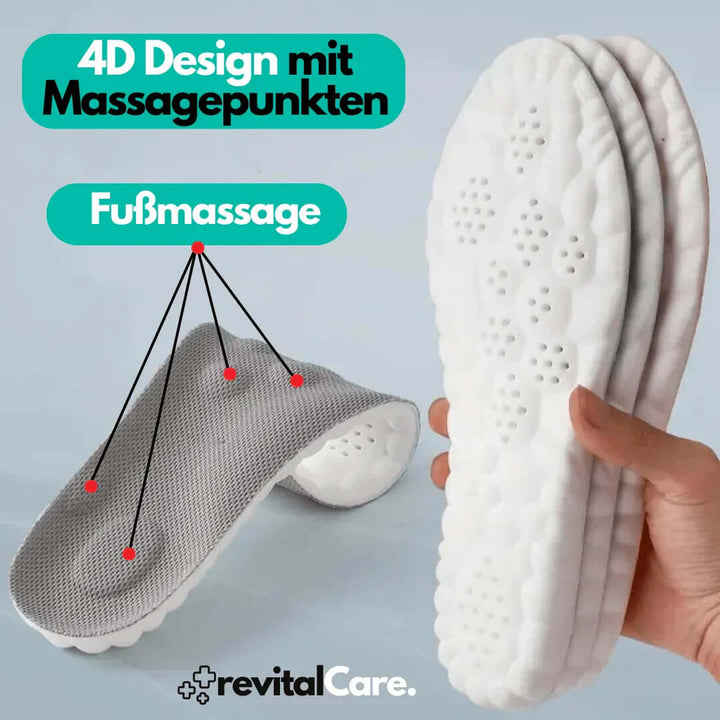 Komfort 4D Indlægssåler - Ergonomiske Fodsenge