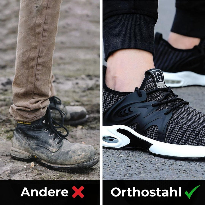 Topvisning af unisex letvægts sikkerhedssko med stålkap. Komfortabelt og certificeret arbejdsfodtøj.