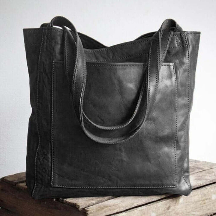 Elegant læderhåndtaske til kvinder