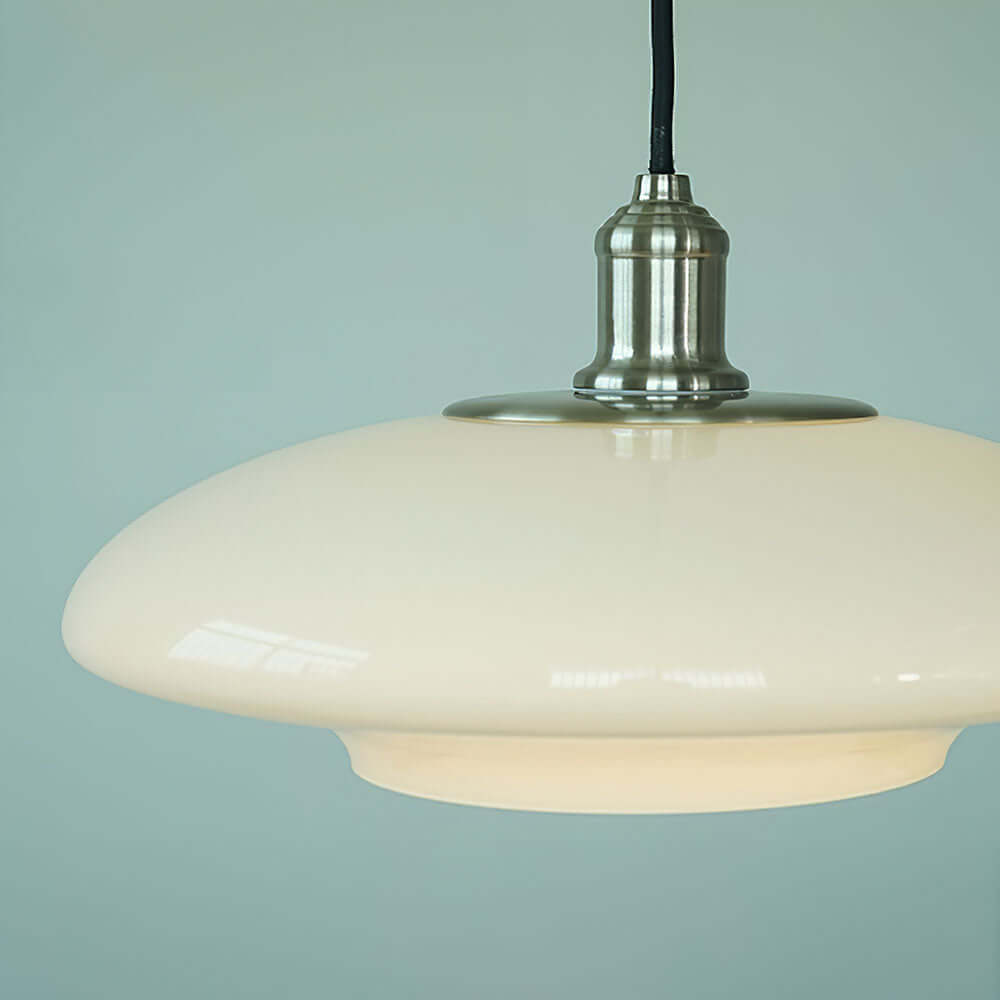 Moderne Hvid Glas Pendel Lampe