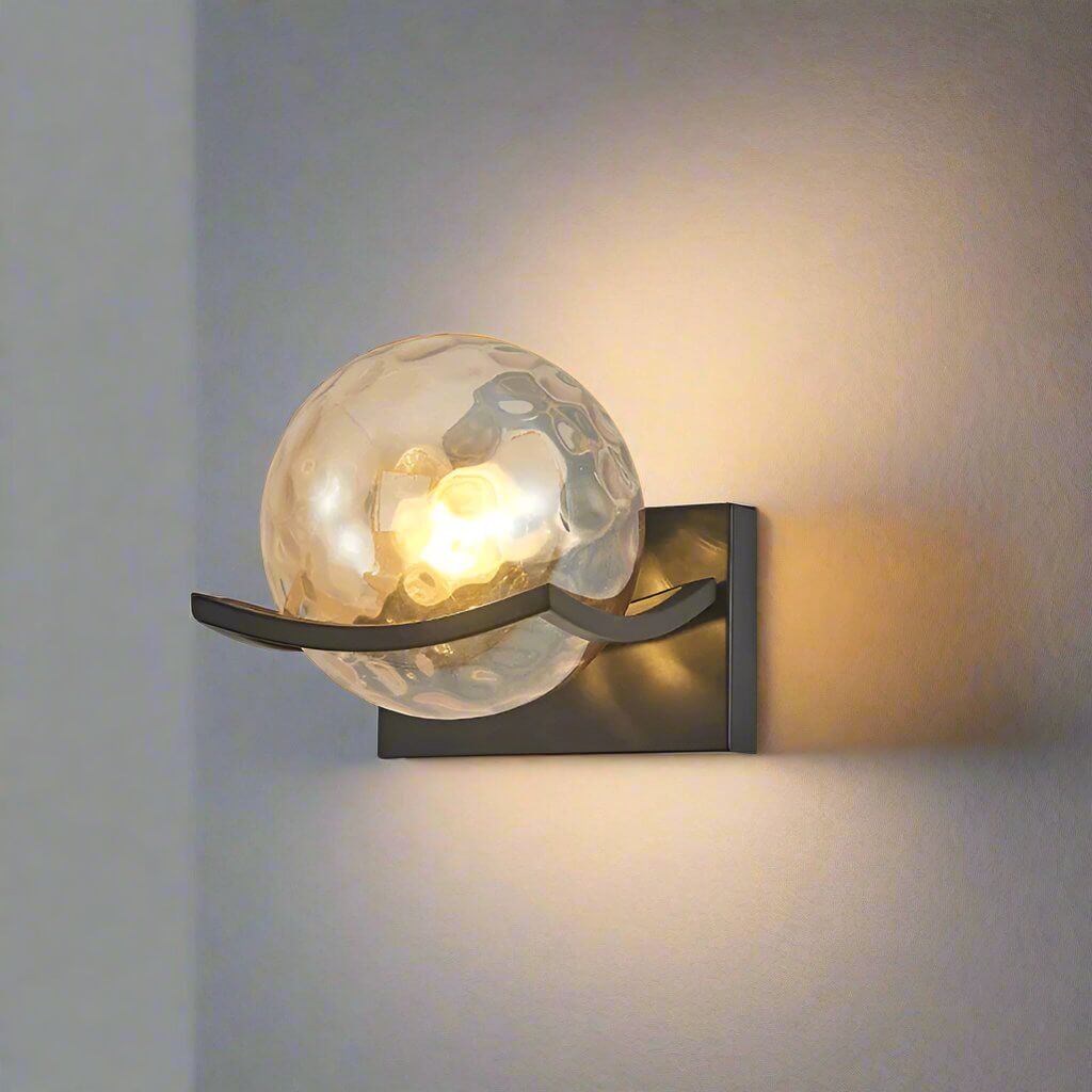 Moderne LED-væglampe i glas 15x18 cm
