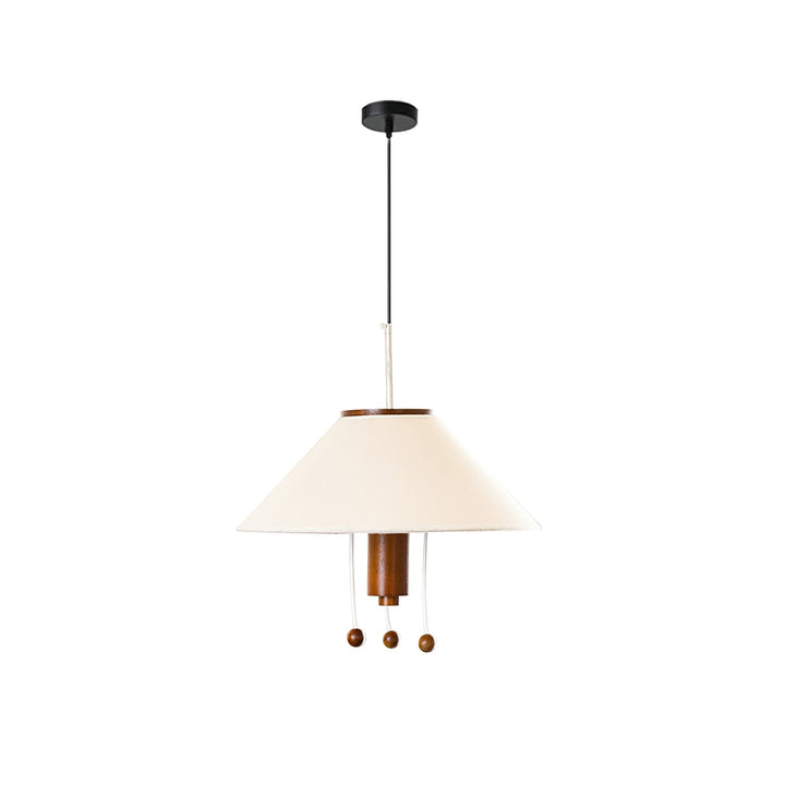 Design Blæksprutte Pendel, Valnød & Hvid