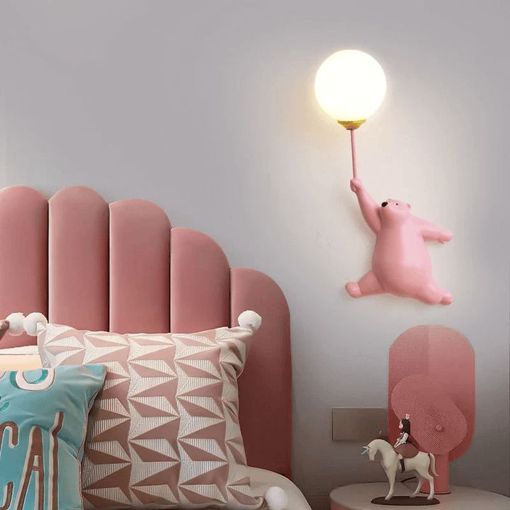 LED-væglampe med bjørnedesign til børneværelset