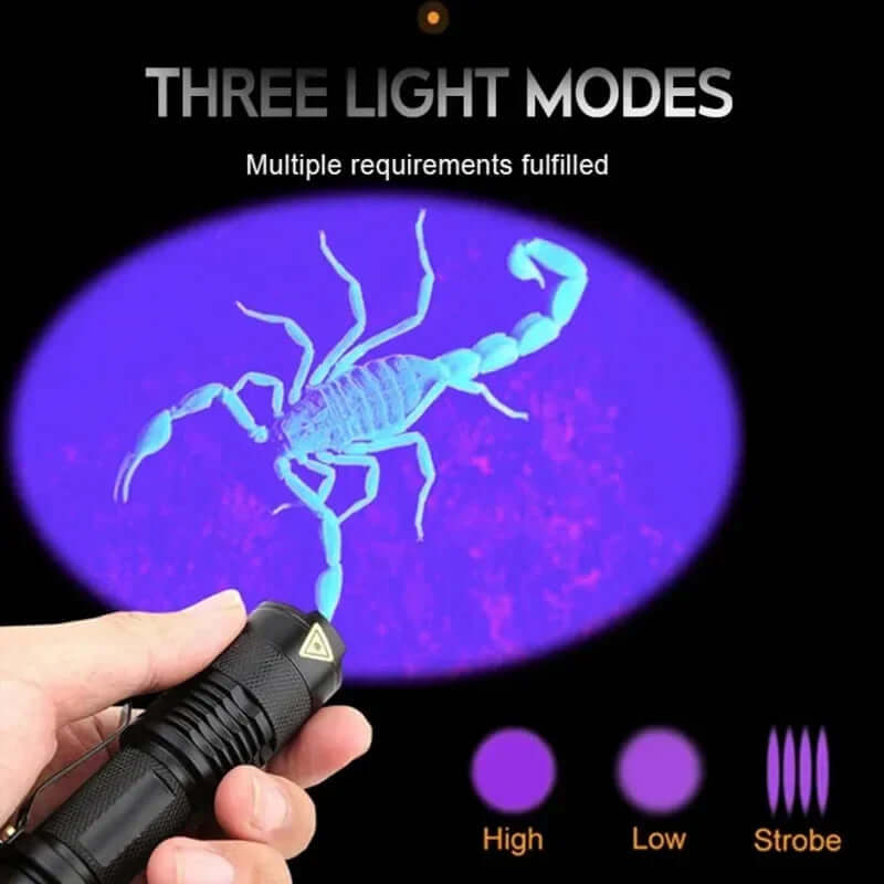 UV Lommelygte LED - Sortlys til Pletdetektion